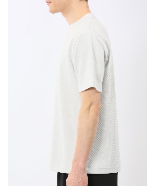 TAKA-Q(タカキュー)の「【綿混】タカキュー チェック ジャガード クルーネック 半袖 Tシャツ(Tシャツ/カットソー・メンズ・ネイビー/ライトグレー・MEDIUM/LARGE/X-LARGE)」の20枚目の写真