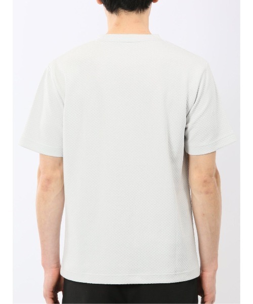 TAKA-Q(タカキュー)の「【綿混】タカキュー チェック ジャガード クルーネック 半袖 Tシャツ(Tシャツ/カットソー・メンズ・ネイビー/ライトグレー・MEDIUM/LARGE/X-LARGE)」の19枚目の写真