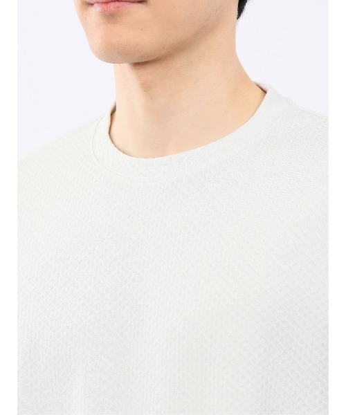TAKA-Q(タカキュー)の「【綿混】タカキュー チェック ジャガード クルーネック 半袖 Tシャツ(Tシャツ/カットソー・メンズ・ネイビー/ライトグレー・MEDIUM/LARGE/X-LARGE)」の18枚目の写真