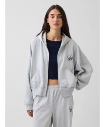 GAP（ギャップ）の「フレンチテリー オーバーサイズ GAPハートロゴ ジップアップパーカー（パーカー）」