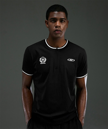 BORN TO WIN（ボーントゥウィン）の「BRN EMBLEM HALF ZIP-UP JERSEY [BLACK]（Tシャツ/カットソー）」