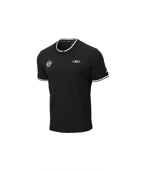 BORN TO WIN（ボーントゥウィン）の「BRN EMBLEM HALF ZIP-UP JERSEY [BLACK]（Tシャツ/カットソー・メンズ・その他・1/2/3/4）」の2枚目の写真