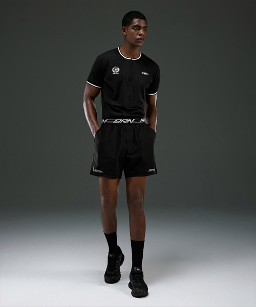 BORN TO WIN（ボーントゥウィン）の「BRN EMBLEM HALF ZIP-UP JERSEY [BLACK]（Tシャツ/カットソー・メンズ・その他・1/2/3/4）」の3枚目の写真