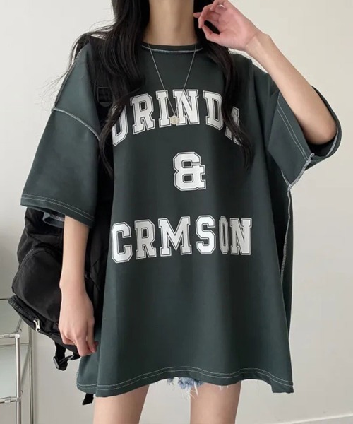 SallyLunn(サリーラン)の「カレッジロゴビッグTシャツ(Tシャツ/カットソー・レディース・ネイビー/グレー/グリーン・LARGE/MEDIUM)」の14枚目の写真