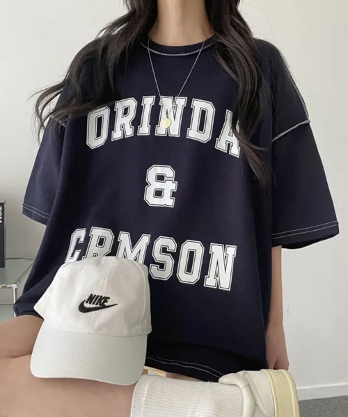 SallyLunn(サリーラン)の「カレッジロゴビッグTシャツ(Tシャツ/カットソー・レディース・ネイビー/グレー/グリーン・LARGE/MEDIUM)」の21枚目の写真