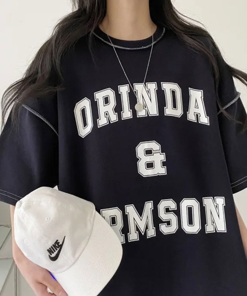 SallyLunn(サリーラン)の「カレッジロゴビッグTシャツ(Tシャツ/カットソー・レディース・ネイビー/グレー/グリーン・LARGE/MEDIUM)」の19枚目の写真