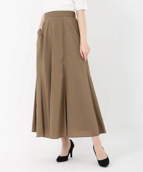 STRAWBERRY-FIELDS(ストロベリーフィールズ)の「ニドムバイオワッシャー_ソフトマーメイドスカート(スカート・レディース・ダークブラウン/カーキ・1)」の2枚目の写真