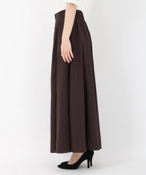 STRAWBERRY-FIELDS(ストロベリーフィールズ)の「ニドムバイオワッシャー_ソフトマーメイドスカート(スカート・レディース・ダークブラウン/カーキ・1)」の4枚目の写真