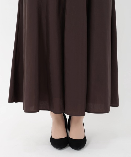 STRAWBERRY-FIELDS(ストロベリーフィールズ)の「ニドムバイオワッシャー_ソフトマーメイドスカート(スカート・レディース・ダークブラウン/カーキ・1)」の9枚目の写真