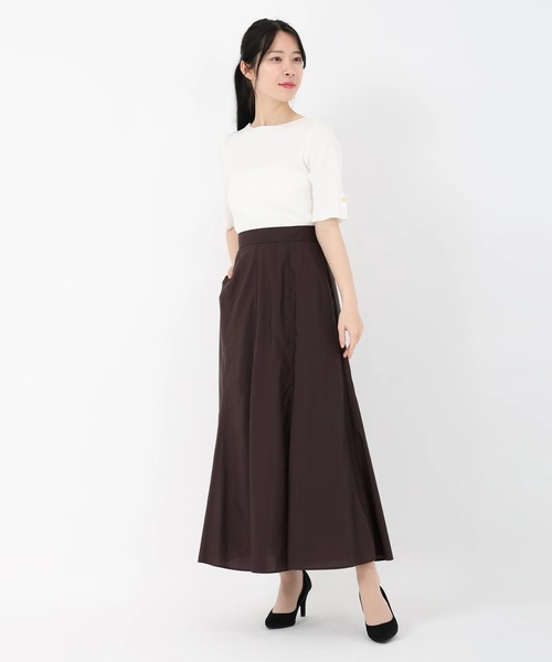 STRAWBERRY-FIELDS(ストロベリーフィールズ)の「ニドムバイオワッシャー_ソフトマーメイドスカート(スカート・レディース・ダークブラウン/カーキ・1)」の10枚目の写真