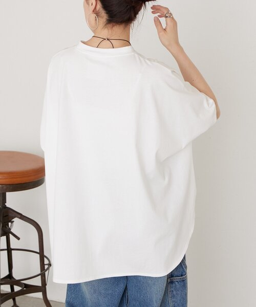 BEARDSLEY(ビアズリー)の「ワイドTee(Tシャツ/カットソー・レディース・ブラック/ホワイト・FREE)」の5枚目の写真