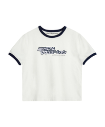 ANIME LOGO RINGER T-SHIRT - WHITE