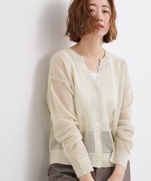 メッシュニット」に該当するカーディガン/ボレロ（ホワイト/白色系