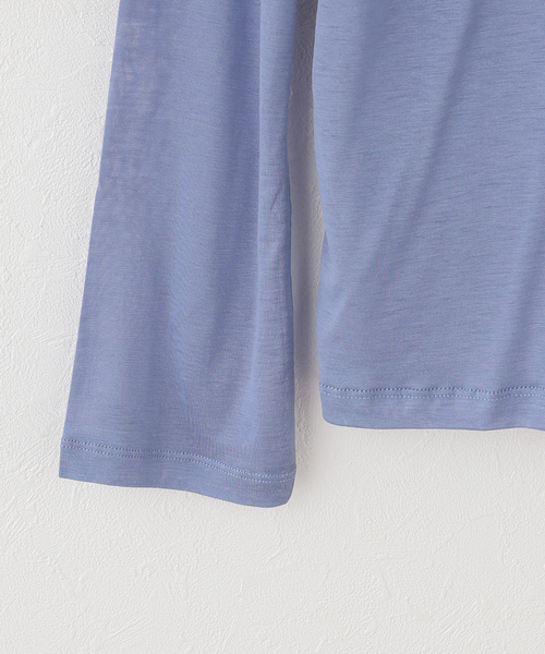 BASERANGE(ベースレンジ)の「【BASERANGE/ベースレンジ】LONG SLEEVE TEE(Tシャツ/カットソー・レディース・ブルー・SMALL)」の3枚目の写真
