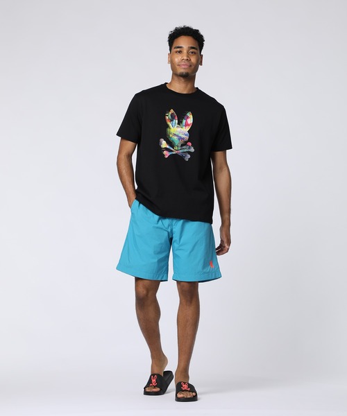 Psycho Bunny（サイコバニー）の「カラフルグリッチロゴ プリントTシャツ（Tシャツ/カットソー・メンズ・ブラック/ホワイト・X-LARGE/LARGE/MEDIUM/SMALL）」の12枚目の写真