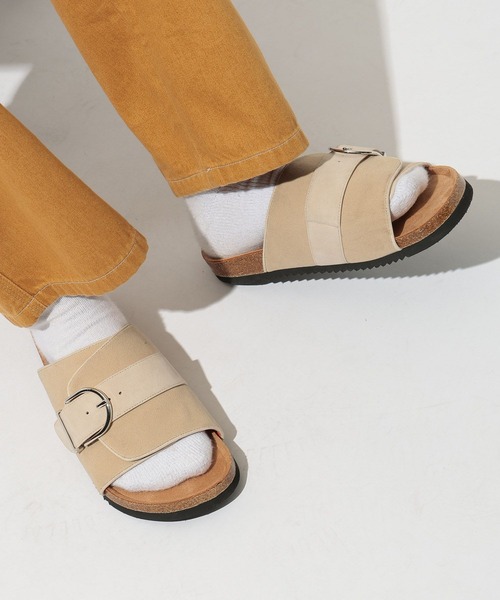 niko and...（ニコアンド）の「フェイクレザーコンビベルトサンダル（サンダル・メンズ・ブラック/グリーン・MEDIUM/LARGE）」の4枚目の写真