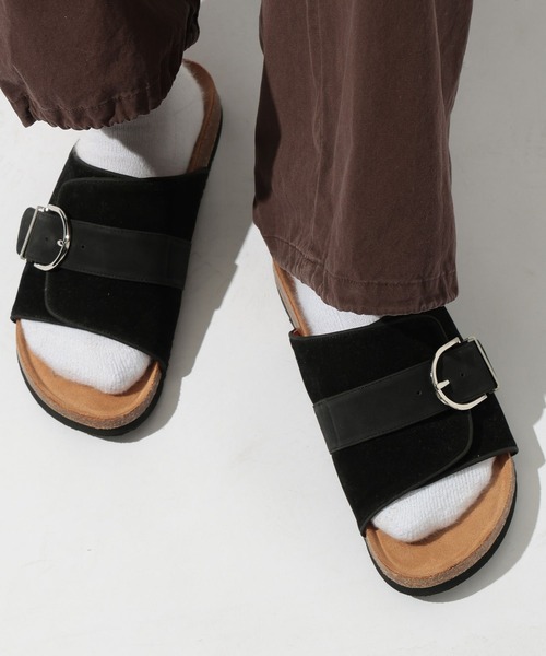 niko and...（ニコアンド）の「フェイクレザーコンビベルトサンダル（サンダル・メンズ・ブラック/グリーン・MEDIUM/LARGE）」の3枚目の写真