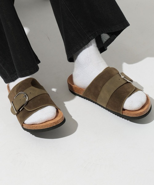 niko and...（ニコアンド）の「フェイクレザーコンビベルトサンダル（サンダル・メンズ・ブラック/グリーン・MEDIUM/LARGE）」の6枚目の写真