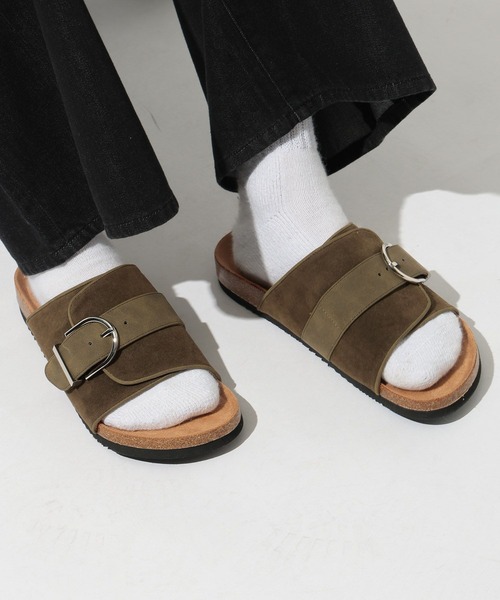 niko and...（ニコアンド）の「フェイクレザーコンビベルトサンダル（サンダル・メンズ・ブラック/グリーン・MEDIUM/LARGE）」の7枚目の写真