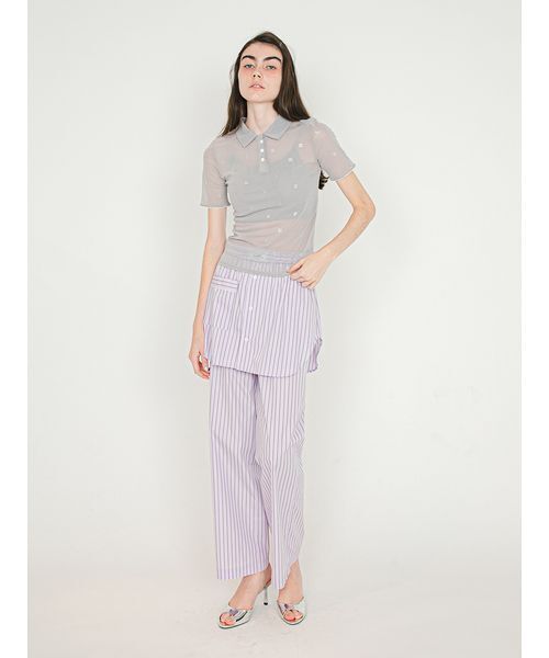 SORIN(ソリン )の「Stripe Layered Pants/ストライプ レイヤードパンツ(その他パンツ・レディース・ブルー/ライラック/ホワイト・38/36)」の16枚目の写真