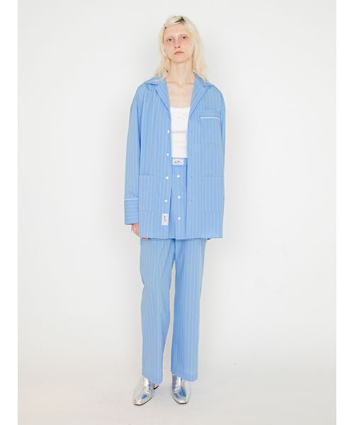 SORIN(ソリン )の「Stripe Layered Pants/ストライプ レイヤードパンツ(その他パンツ・レディース・ブルー/ライラック/ホワイト・38/36)」の9枚目の写真