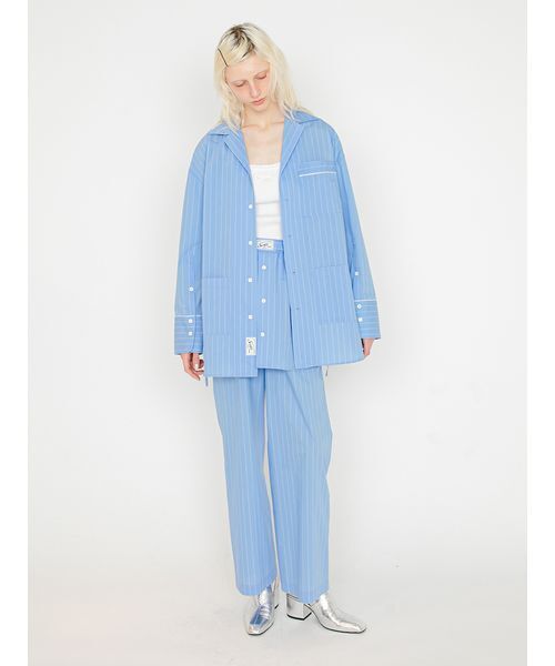SORIN(ソリン )の「Stripe Layered Pants/ストライプ レイヤードパンツ(その他パンツ・レディース・ブルー/ライラック/ホワイト・38/36)」の10枚目の写真