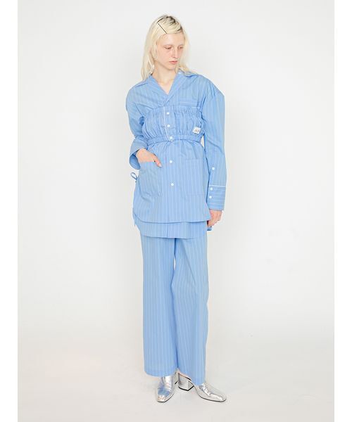 SORIN(ソリン )の「Stripe Layered Pants/ストライプ レイヤードパンツ(その他パンツ・レディース・ブルー/ライラック/ホワイト・38/36)」の4枚目の写真