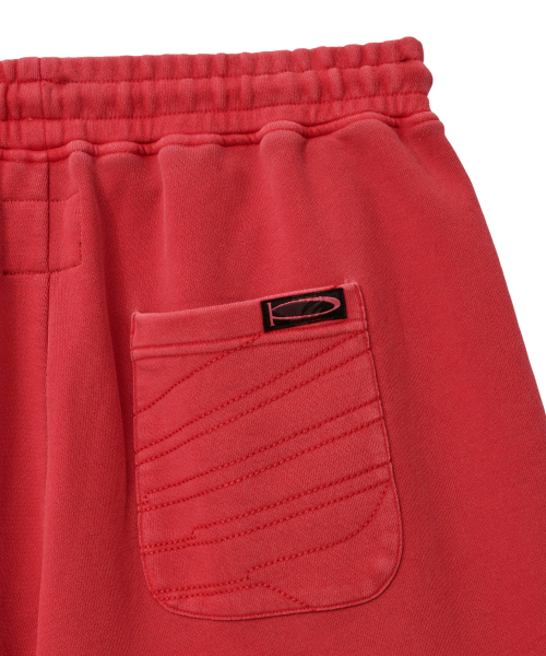 PHYPS MOTORCYCLE（フィップスモーターサイクル）の「Pigment Original Wing logo Bermuda Sweat Pants_Red（その他パンツ・メンズ・その他・SMALL/MEDIUM/LARGE/X-LARGE）」の4枚目の写真