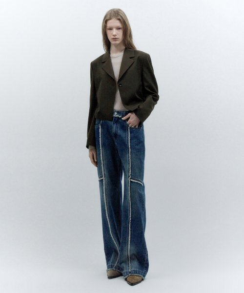 INSILENCE WOMEN(インサイレンスウーマン)の「テスルディバイドデニム BLUE(デニムパンツ・レディース・その他・MEDIUM)」の1枚目の写真