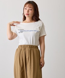 レタリングプリントTシャツ
