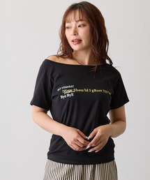 レタリングプリントTシャツ