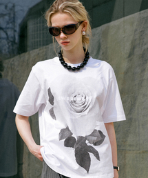 DEWEDEWE（デュイデュイ）の「ローズ09トップ_ホワイト（Tシャツ/カットソー）」