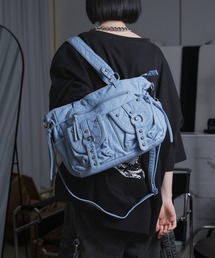 狐独（コドク）の「スタッズダブルポケットBAG（ショルダーバッグ）」
