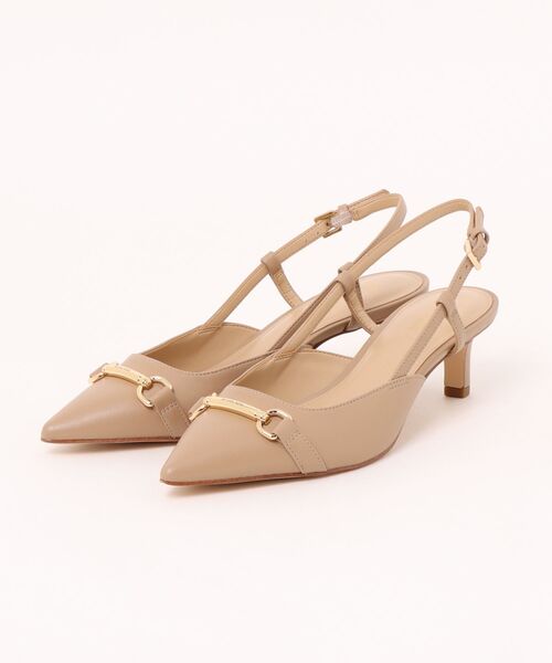 MICHAEL KORS(マイケルコース)の「CARSON スリング キトゥン パンプス(パンプス・レディース・キャメル・6.5/6/7.5/7/5.5/8)」の1枚目の写真