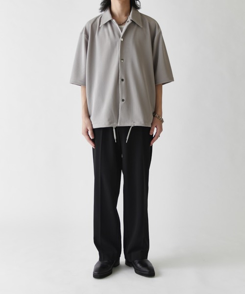 Lui's（ルイス）の「コードピケ半袖コーチシャツ（シャツ/ブラウス・メンズ・ブラック/グレー・M/S）」の17枚目の写真
