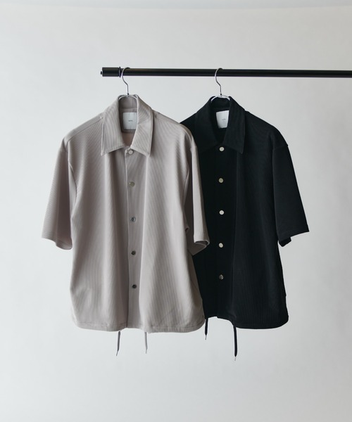 Lui's（ルイス）の「コードピケ半袖コーチシャツ（シャツ/ブラウス・メンズ・ブラック/グレー・M/S）」の19枚目の写真