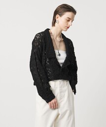 <ASTRAET>ラペル レースシャツ