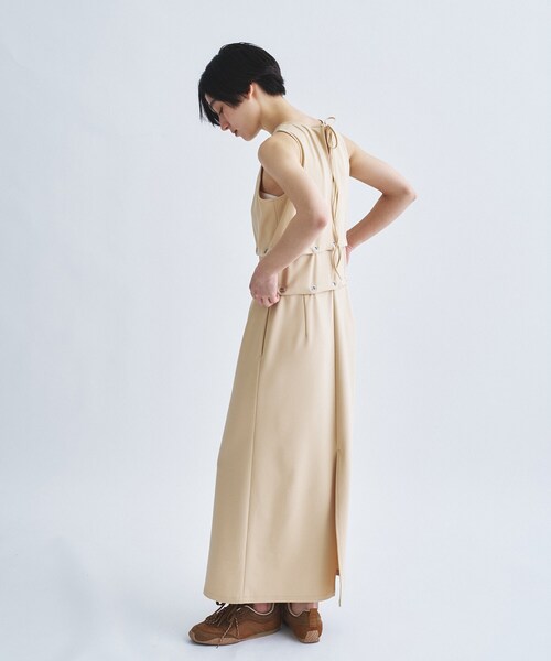 CODE A(コードエー)の「modular split dress(ワンピース・レディース・ブラック/ベージュ・38/36)」の9枚目の写真