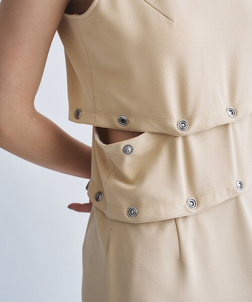 CODE A(コードエー)の「modular split dress(ワンピース・レディース・ブラック/ベージュ・38/36)」の11枚目の写真