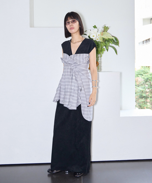 SAYAKADAVIS(サヤカディヴィス)の「SAYAKA DAVIS 別注 THE シャツ(シャツ/ブラウス・レディース・グリーン/グレー・FREE)」の8枚目の写真