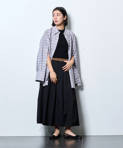 SAYAKADAVIS(サヤカディヴィス)の「SAYAKA DAVIS 別注 THE シャツ(シャツ/ブラウス・レディース・グリーン/グレー・FREE)」の17枚目の写真