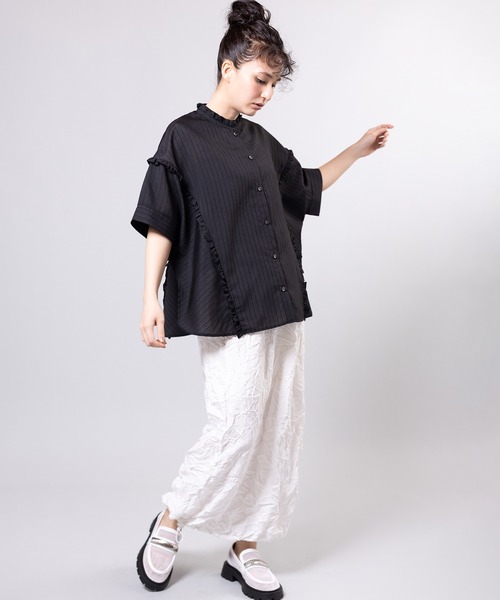 OSMOSIS(オズモーシス)の「ワッシャースカート(スカート・レディース・ダークブラウン/レッド/ブラック/ホワイト・ONE SIZE)」の14枚目の写真