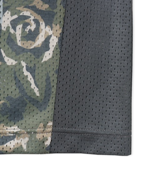 atmos pink（アトモスピンク）の「atmos pink Rose Camouflage Game Shirt / アトモス ピンク ローズ カモフラージュ ゲーム シャツ（ジャージ・レディース・ブラック/カーキ・FREE）」の4枚目の写真