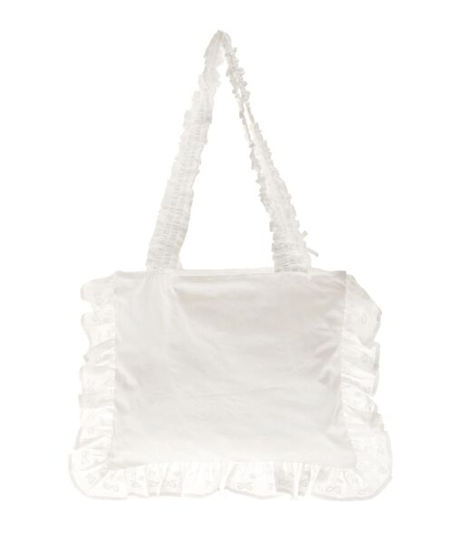 merry jenny(メリージェニー)の「レースデコラティブトートbag(トートバッグ・レディース・チャコールグレー/オフホワイト・FREE)」の16枚目の写真
