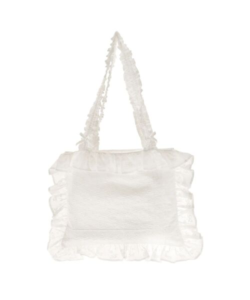 merry jenny(メリージェニー)の「レースデコラティブトートbag(トートバッグ・レディース・チャコールグレー/オフホワイト・FREE)」の19枚目の写真