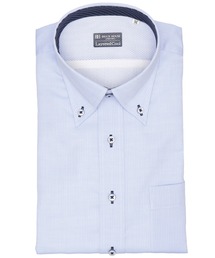 【Layered Cool】【吸水速乾】 形態安定ノンアイロン ボタンダウン 半袖ビジネスワイシャツ