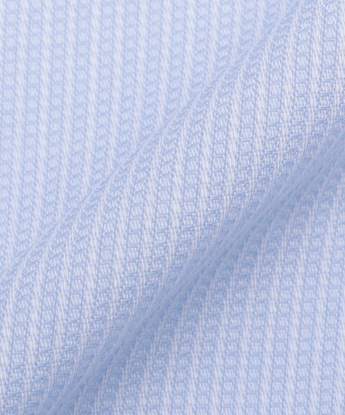 TOKYO SHIRTS（トウキョウシャツ）の「【Layered Cool】【吸水速乾】 形態安定ノンアイロン ボタンダウン 半袖ビジネスワイシャツ（ビジネスシャツ・メンズ・ブルー・首回り37cm/首回り39cm/首回り41cm/首回り42cm/首回り43cm）」の5枚目の写真