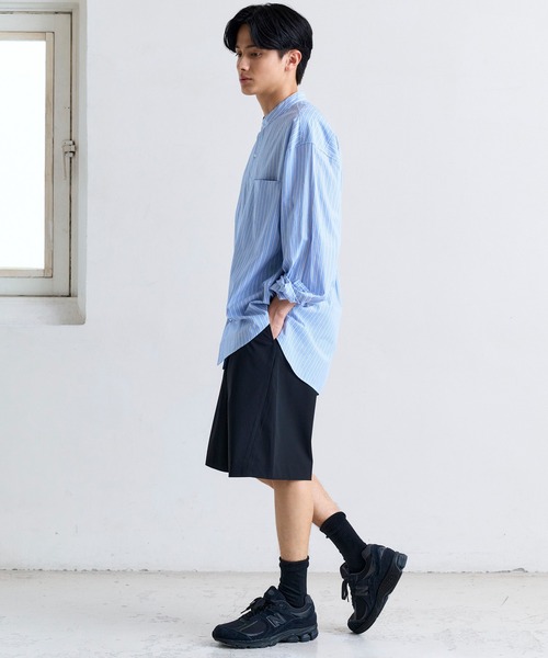+phenix(プラスフェニックス)の「+phenix(プラスフェニックス)2-TUCK HALF SLACKS / ツータック ハーフスラックス(その他パンツ・メンズ・グレー/チャコール/ブラック・L/S/M)」の14枚目の写真