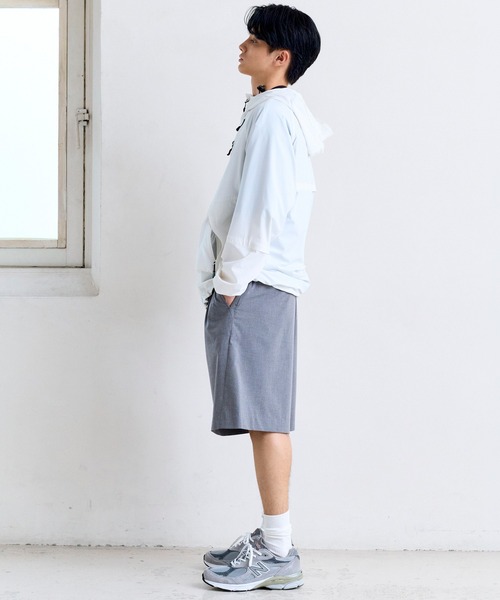 +phenix(プラスフェニックス)の「+phenix(プラスフェニックス)2-TUCK HALF SLACKS / ツータック ハーフスラックス(その他パンツ・メンズ・グレー/チャコール/ブラック・L/S/M)」の20枚目の写真