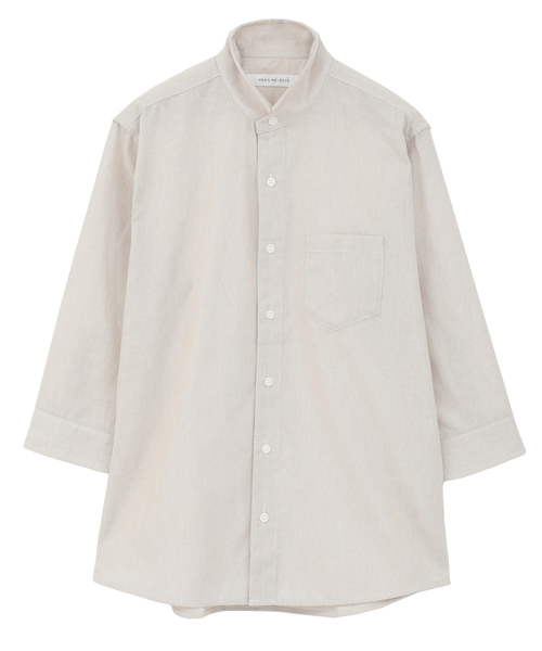 MEN'S MELROSE(メンズメルローズ)の「クールマックスリネンワンピースカラー7分袖シャツ(シャツ/ブラウス・メンズ・ネイビー/ブルー/ベージュ・3/4/2)」の22枚目の写真